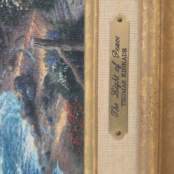 Signed Thomas Kinkade The Light of Peace Canvas With Certificate of Authenticity - Picture 11 of 17